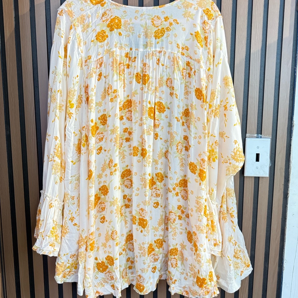 NWT Free People Loretta Tunic Top Tea combo Sz M - Picture 10 of 11